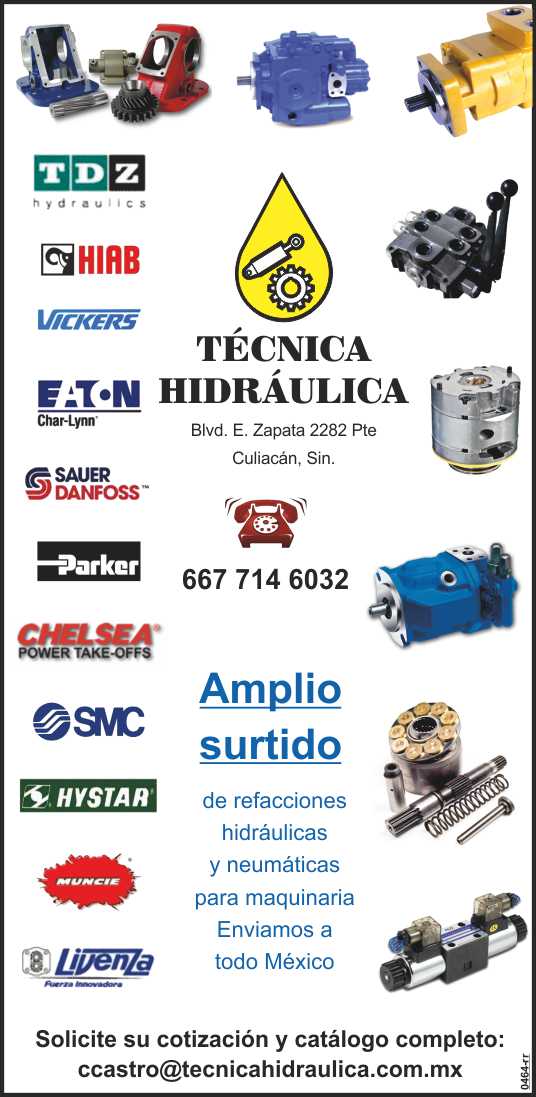 Refacciones y componentes hidraulicos y neumaticos para maquinaria. Fabricamos Cilindros especiales, bombas, tomas de fuerza, cables de control, Respaldos, Retenes, Sellos Oring. Envios a todo Mexico Refacciones y componentes hidraulicos y neumaticos para maquinaria. Fabricamos Cilindros especiales, bombas, tomas de fuerza, cables de control, Respaldos, Retenes, Sellos Oring. Envios a todo Mexico