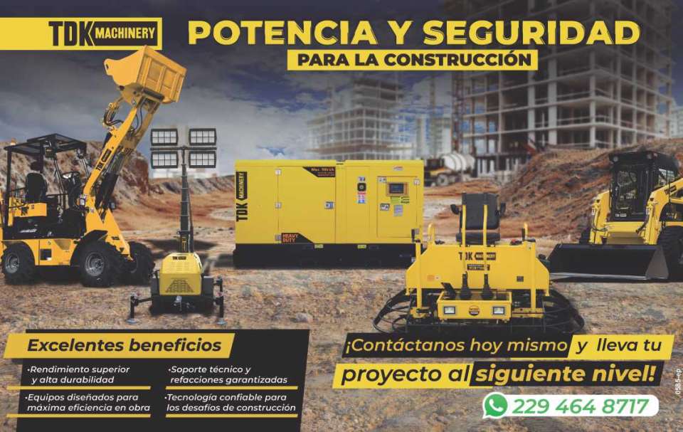 Maquinaria y Equipos para Construccion. Retroexcavadoras, Generadores, Minicargadores, Torres de Luz, Allanadoras Dobles y mucho mas... TDK Machinery - Potencia y Seguridad. Maquinaria y Equipos para Construccion. Retroexcavadoras, Generadores, Minicargadores, Torres de Luz, Allanadoras Dobles y mucho mas... TDK Machinery - Potencia y Seguridad.
