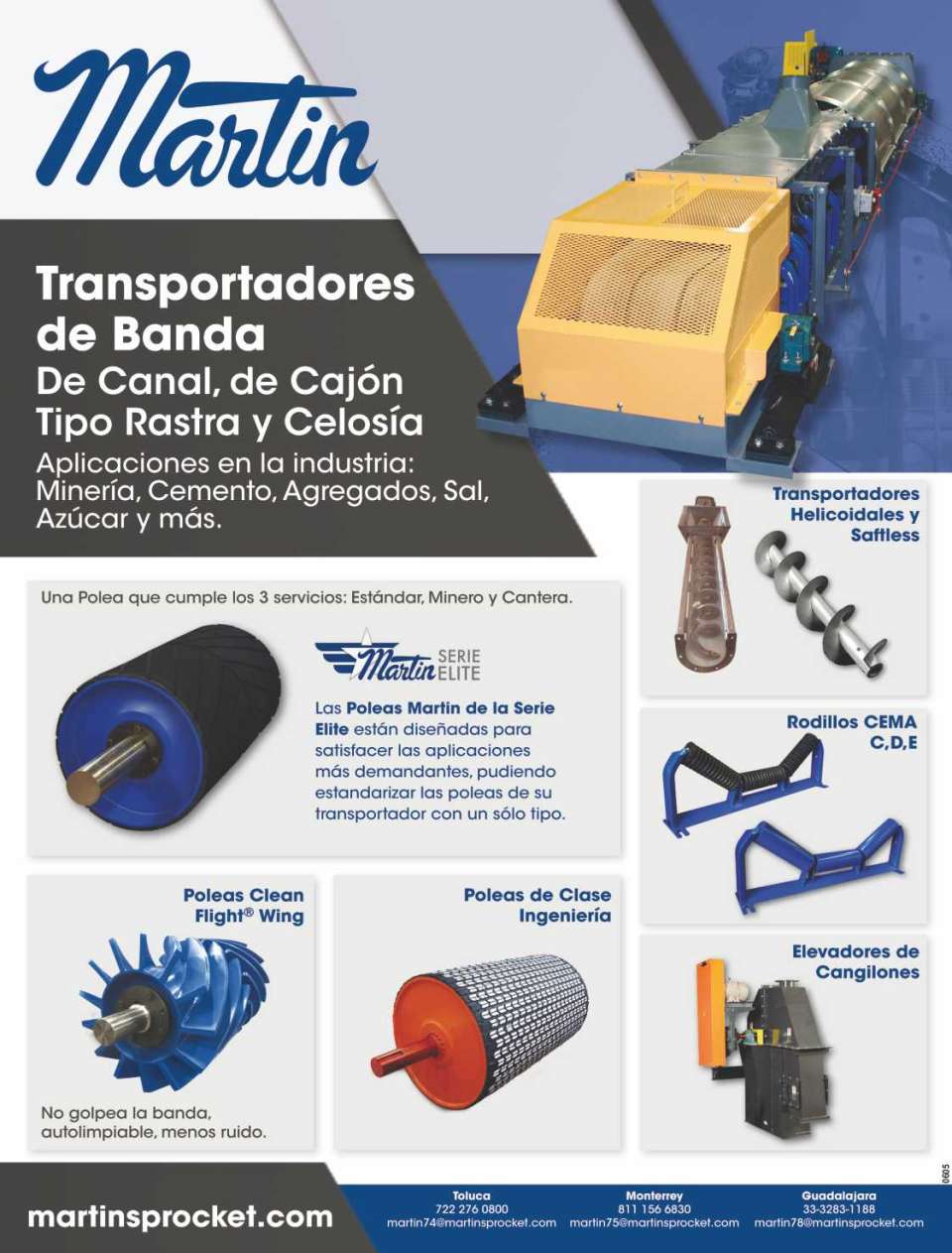Su proveedor confiable para la industria minera Martin Sprocket. Nueva linea de transportadores de banda, poleas, rodillos, elevadores, coples y mucho mas. Su proveedor confiable para la industria minera Martin Sprocket. Nueva linea de transportadores de banda, poleas, rodillos, elevadores, coples y mucho mas.