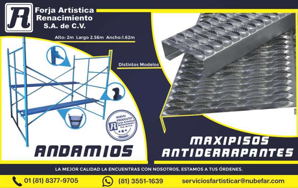 Nuevo producto "tablon para andamios", distintos modelos, Maxipisos antiderrapantes. La mejor calidad la encuentras con nosotros. Nuevo producto "tablon para andamios", distintos modelos, Maxipisos antiderrapantes. La mejor calidad la encuentras con nosotros.