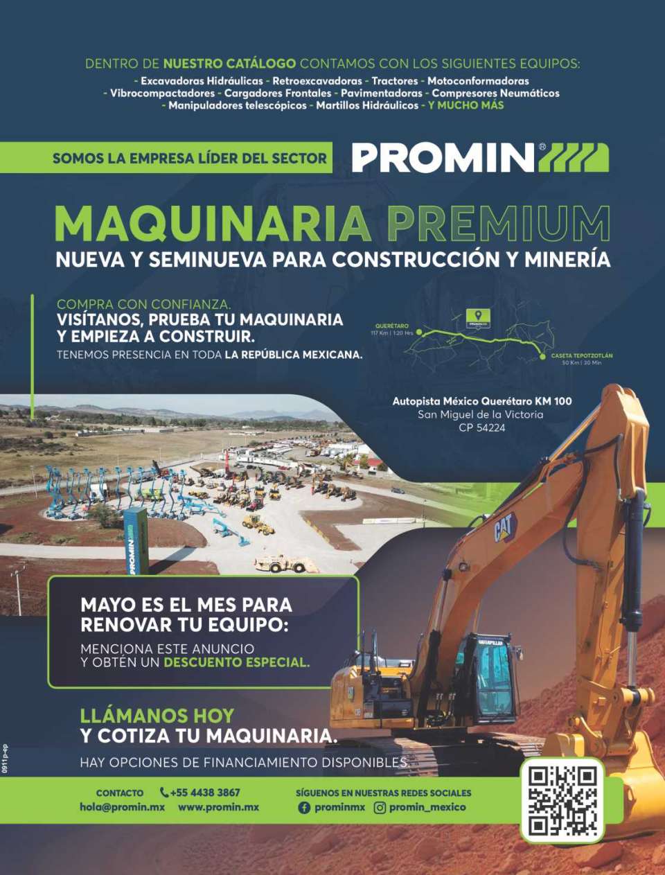 Excavadoras Hidraulicas, Retroexcavadoras, Tractores, Motoconformadoras, Vibrocompactadores, Cargadores Frontales, Pavimentadoras, Compresores Neumaticos, Manipuladores Telescopicos, Martillos H.