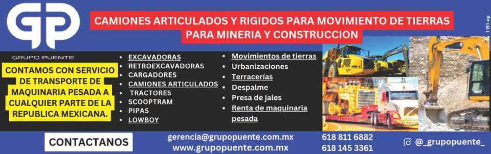 Camiones articulados y rigidos para mineria y construccion, yucles para movimiento y acarreo de tierras, contamos con los mejores equipos para construccion y traslado. Camiones articulados y rigidos para mineria y construccion, yucles para movimiento y acarreo de tierras, contamos con los mejores equipos para construccion y traslado.