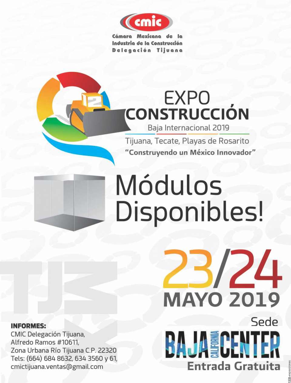 Expo Construccion Baja Internacional, from May 23 to 24, 2019 in Baja California Center Expo Construccion Baja Internacional, from May 23 to 24, 2019 in Baja California Center