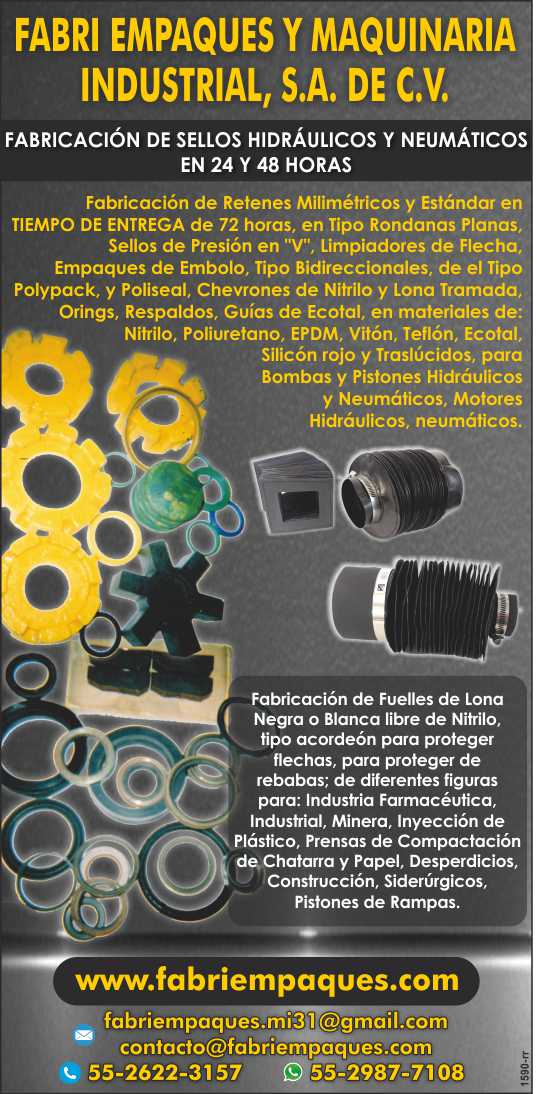Fabricante de Sellos Hidraulicos, Neumaticos, Retenes. Sellos de presion en V, Limpiadores de Flecha, Empaques, Fuelles de Lona tipo acordeon y de Diferentes Figuras para la Industria en General. Fabricante de Sellos Hidraulicos, Neumaticos, Retenes. Sellos de presion en V, Limpiadores de Flecha, Empaques, Fuelles de Lona tipo acordeon y de Diferentes Figuras para la Industria en General.