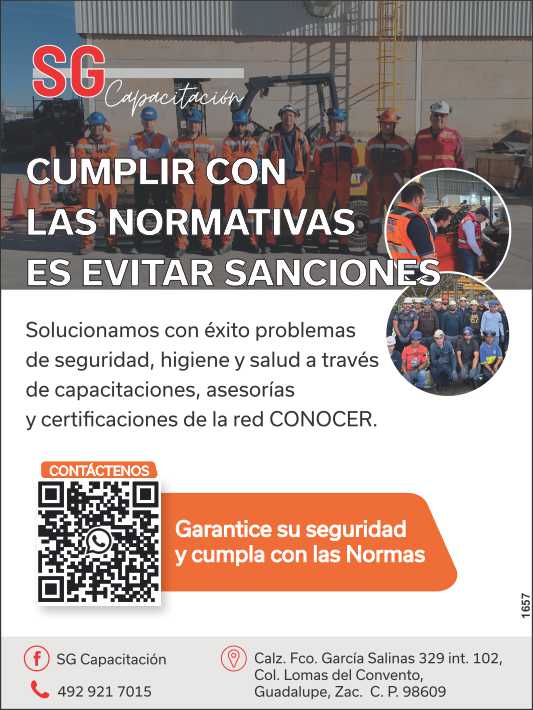 Health and safety regulations, CONOCER competency standards, regulatory studies, sale and maintenance of fire extinguishers, personal protective equipment, civil protection advice