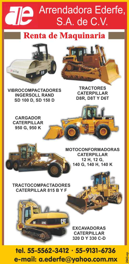 Renta de Maquinaria Pesada, Equipo Pesado, Vibrocompactadores, Tractores, Excavadoras, Cargadores, Motoconformadoras, Tractocompactadores, Minicargadores Renta de Maquinaria Pesada, Equipo Pesado, Vibrocompactadores, Tractores, Excavadoras, Cargadores, Motoconformadoras, Tractocompactadores, Minicargadores