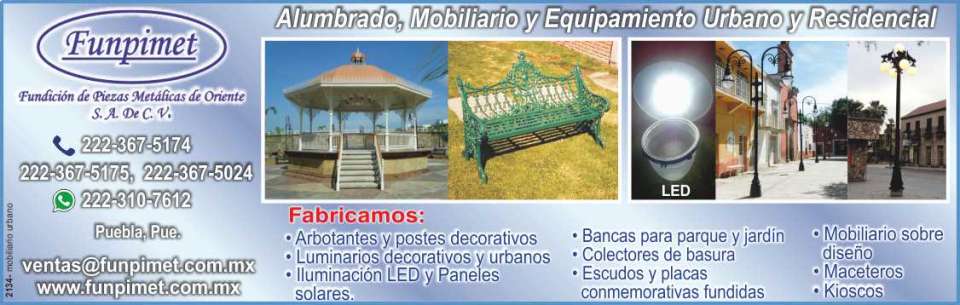 Fundicion de piezas metalicas, fabricamos arbotantes, postes decorativos, luminarios decorativos y urbanos, bancas para parque y jardin, colectores de basura, escudos y placas, maceteros y mas Fundicion de piezas metalicas, fabricamos arbotantes, postes decorativos, luminarios decorativos y urbanos, bancas para parque y jardin, colectores de basura, escudos y placas, maceteros y mas