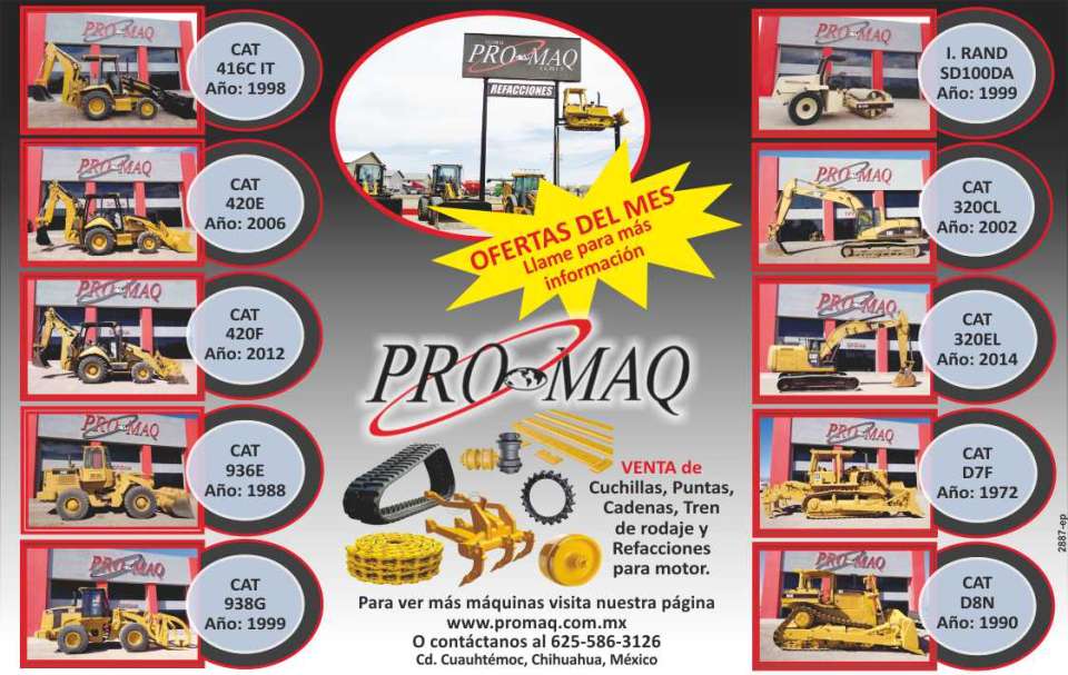 Global Pro-Maq sale of machinery, accessories and spare parts. We offer quality machines and excellent service, manufacture of attachments for heavy machinery. Global Pro-Maq sale of machinery, accessories and spare parts. We offer quality machines and excellent service, manufacture of attachments for heavy machinery.