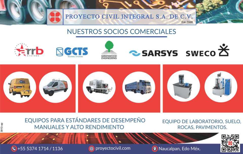 Equipo de Laboratorio, Suelo, Rocas y Pavimentos. Equipos para estandares de desempeño manuales y alto rendimiento. Servicios de consultoria, enfocados al desarrollo de Estudios y Proyectos. Equipo de Laboratorio, Suelo, Rocas y Pavimentos. Equipos para estandares de desempeño manuales y alto rendimiento. Servicios de consultoria, enfocados al desarrollo de Estudios y Proyectos.