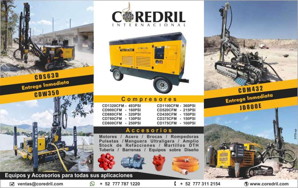Venta, renta equipos y maquinaria de perforacion, brocas triconicas, mangueras industriales, brocas de arrastre, fluidos, equipos de circulacion inversa, compresores y muchos equipos mas Venta, renta equipos y maquinaria de perforacion, brocas triconicas, mangueras industriales, brocas de arrastre, fluidos, equipos de circulacion inversa, compresores y muchos equipos mas