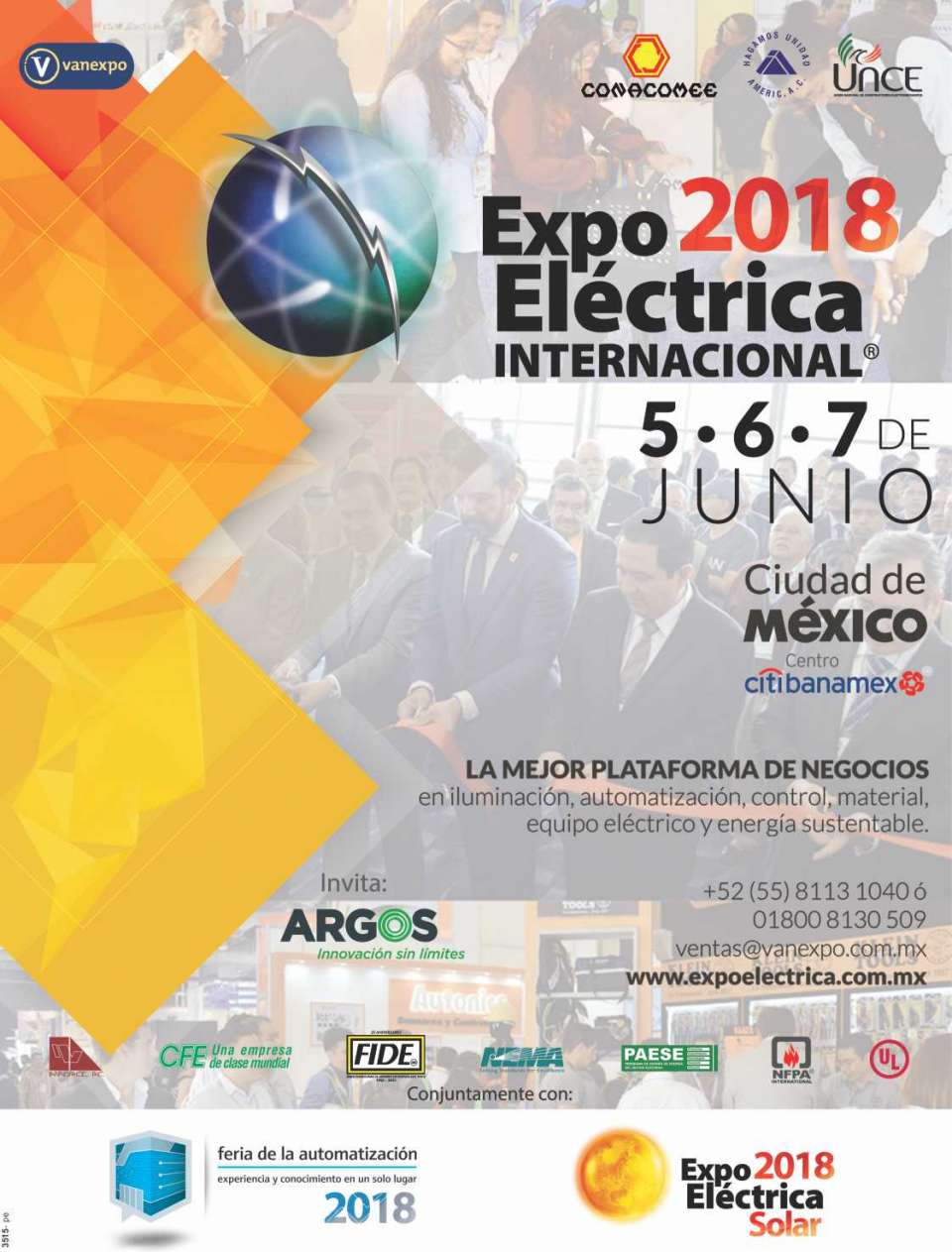 INTERNATIONAL EXPO ELECTRICA Ciudad de Mexico from June 5 to 7, 2018 in Centro Banamex INTERNATIONAL EXPO ELECTRICA Ciudad de Mexico from June 5 to 7, 2018 in Centro Banamex
