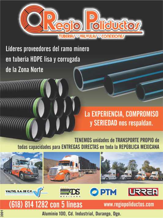 Proveedores del ramo minero en tuberia HDPE lisa y corrugada, valvulas, conexiones Proveedores del ramo minero en tuberia HDPE lisa y corrugada, valvulas, conexiones