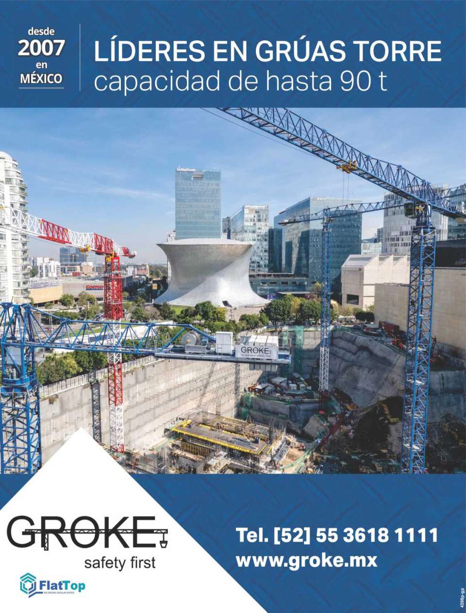 Flat Top. Renta y Venta Gruas Torre con capacidad de hasta 90 Toneladas. Mas de 10 años en Mexico. Flat Top. Renta y Venta Gruas Torre con capacidad de hasta 90 Toneladas. Mas de 10 años en Mexico.