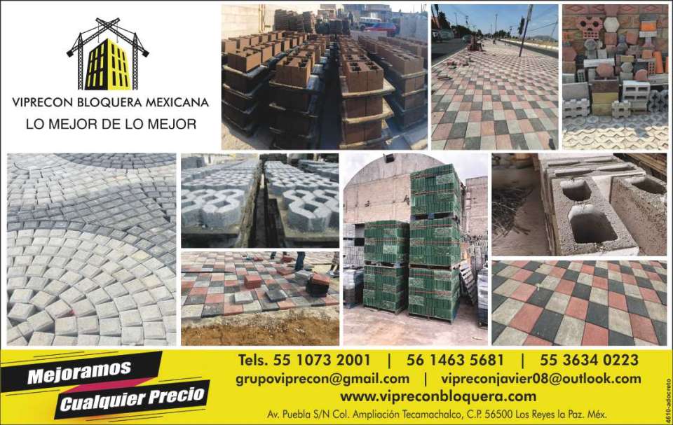 Mexican Block, Adocretos, Adopastos, Blocks, Tubes, Tabicon, We improve any budget. Mexican Block, Adocretos, Adopastos, Blocks, Tubes, Tabicon, We improve any budget.