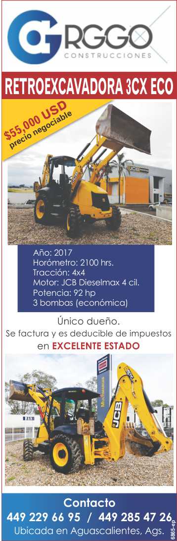 Retroexcavadora 3CX Eco, JCB, excelente extado, unico dueño Retroexcavadora 3CX Eco, JCB, excelente extado, unico dueño