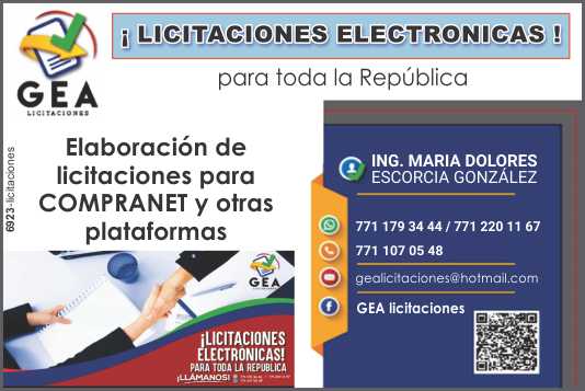 Licitaciones Electronicas para toda la Republica. Elaboracion de licitaciones para COMPRANET y otras plataformas Licitaciones Electronicas para toda la Republica. Elaboracion de licitaciones para COMPRANET y otras plataformas
