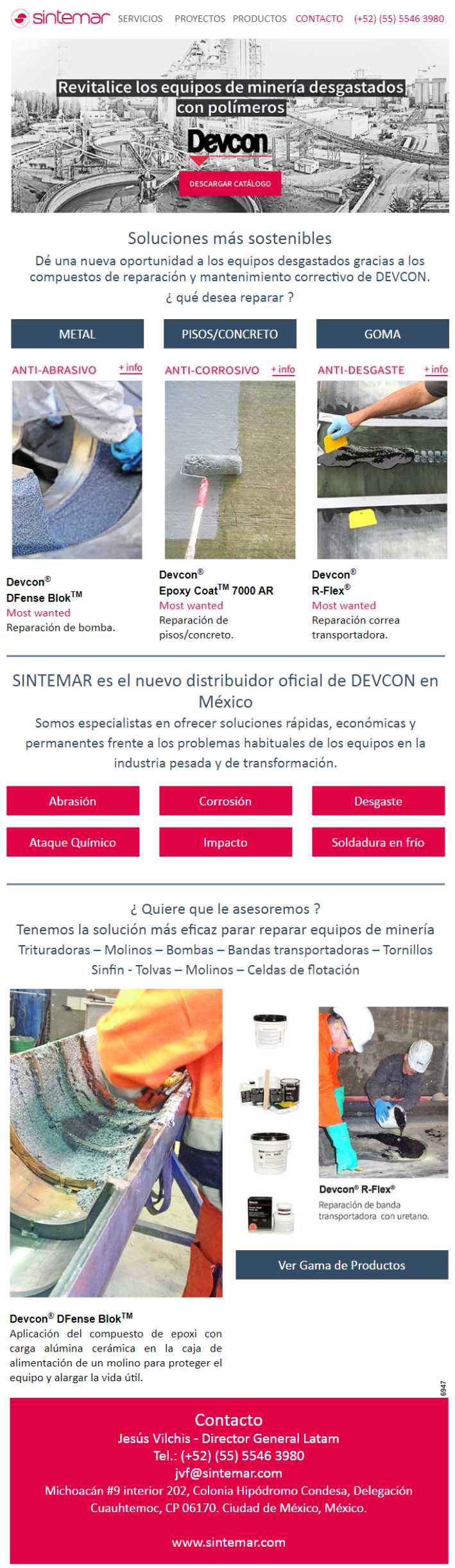 Compuestos de reparacion y mantenimiento correctivo de DEVCON: Anti-Abrasivo Anti-Corrosivo Anti-Desgaste Compuestos de reparacion y mantenimiento correctivo de DEVCON: Anti-Abrasivo Anti-Corrosivo Anti-Desgaste