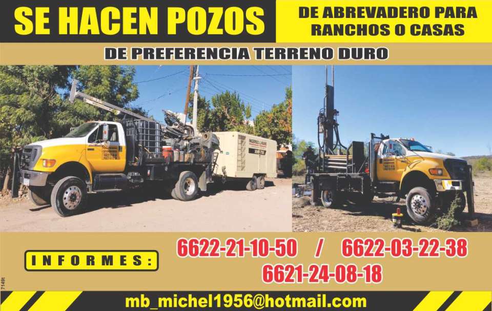 Se hacen pozos de abrevadero para ranchos o casas de preferencia terreno duro Se hacen pozos de abrevadero para ranchos o casas de preferencia terreno duro