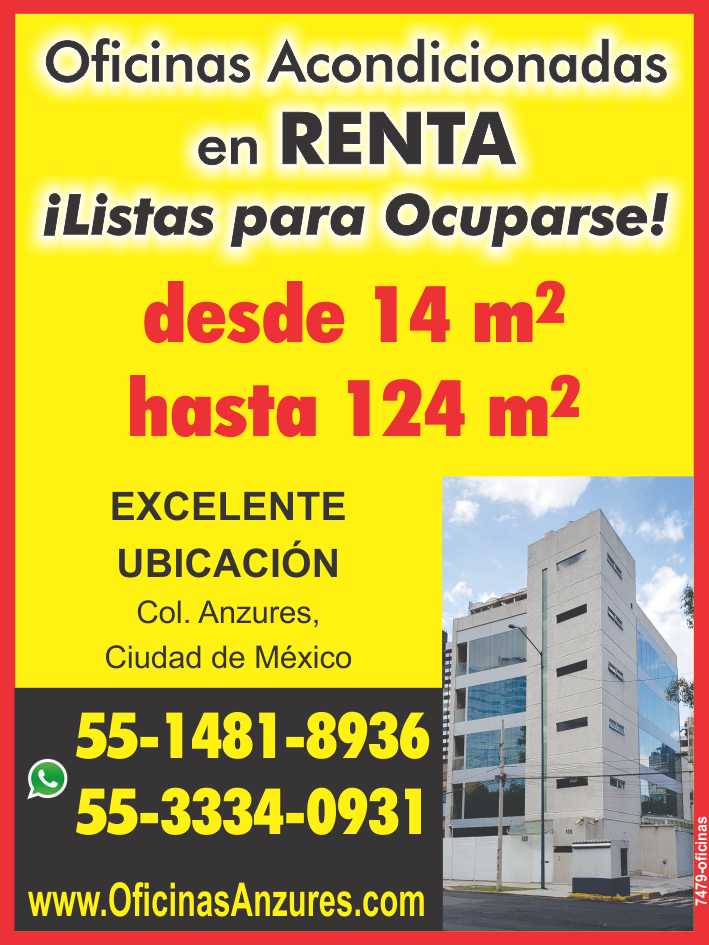 Renta de Oficinas de Lujo en av. Thiers 135, colonia Anzures, CDMX. Desde 12 hasta 124 m2 Acondicionadas, listas para ocuparse Renta de Oficinas de Lujo en av. Thiers 135, colonia Anzures, CDMX. Desde 12 hasta 124 m2 Acondicionadas, listas para ocuparse