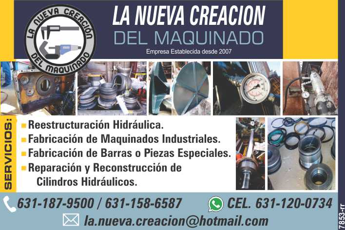 Reestructuracion Hidraulica, Fabricacion de Maquinados Industriales, Fabricacion de Barras o Piezas Especiales. Reparacion y Reconstruccion de Cilindros Hidraulicos. Reestructuracion Hidraulica, Fabricacion de Maquinados Industriales, Fabricacion de Barras o Piezas Especiales. Reparacion y Reconstruccion de Cilindros Hidraulicos.