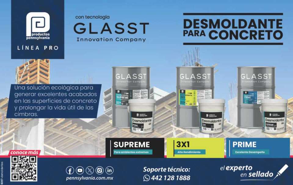 DESMOLDANTE PARA CONCRETO LINEA PRO- SUPREME, PRIME, 3X1. Una solucion ecologica para generar excelentes acabados en las superficies de concreto y prolonga la vida util de las cimbras. DESMOLDANTE PARA CONCRETO LINEA PRO- SUPREME, PRIME, 3X1. Una solucion ecologica para generar excelentes acabados en las superficies de concreto y prolonga la vida util de las cimbras.