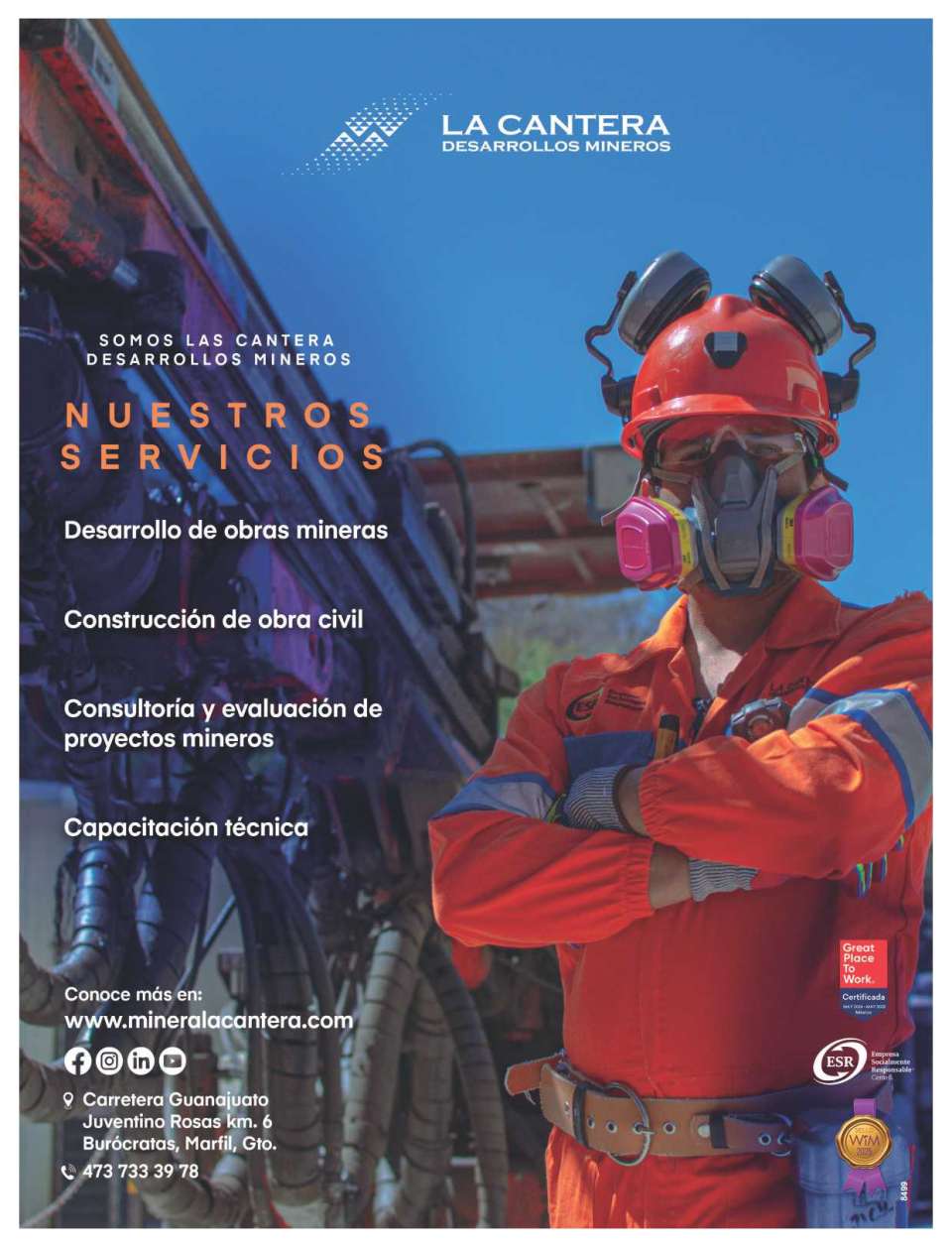 Mining Works Development, Civil Engineering Construction, Mining Project Consulting and Evaluation, Technical Training. Great Place to Work, ESR. Mining Works Development, Civil Engineering Construction, Mining Project Consulting and Evaluation, Technical Training. Great Place to Work, ESR.