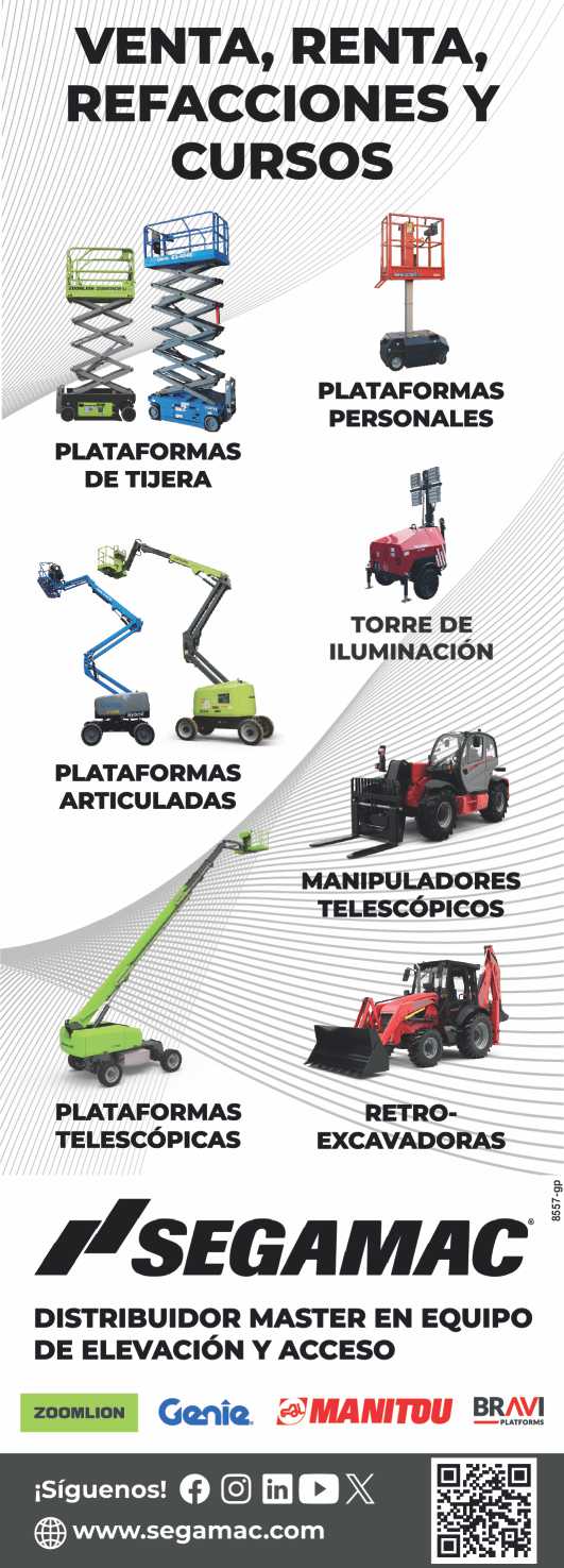 Plataformas de Tijera, Personales, Articuladas, Telescopicas. Torres de Iluminacion, Manipuladores Telescopicos, Retroexcavadoras. Zoomlion, Genie, Manitou, Bravi.Venta, Renta, Refacciones y Cursos. Plataformas de Tijera, Personales, Articuladas, Telescopicas. Torres de Iluminacion, Manipuladores Telescopicos, Retroexcavadoras. Zoomlion, Genie, Manitou, Bravi.Venta, Renta, Refacciones y Cursos.