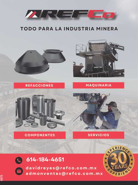 Todo para la Industria Minera **Refacciones **Maquinaria **Componentes **Servicios Todo para la Industria Minera **Refacciones **Maquinaria **Componentes **Servicios