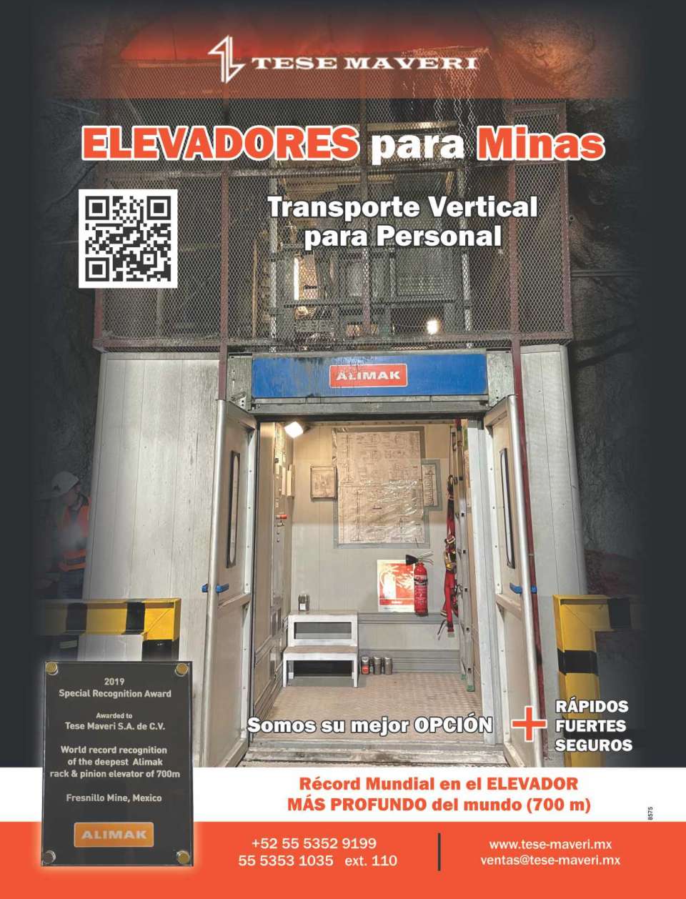 Elevadores para Minas, Transporte vertival para Personal. Somos su mejor opcion. Mas rapidos. Mas fuertes. Mas seguros. Elevadores para Minas, Transporte vertival para Personal. Somos su mejor opcion. Mas rapidos. Mas fuertes. Mas seguros.