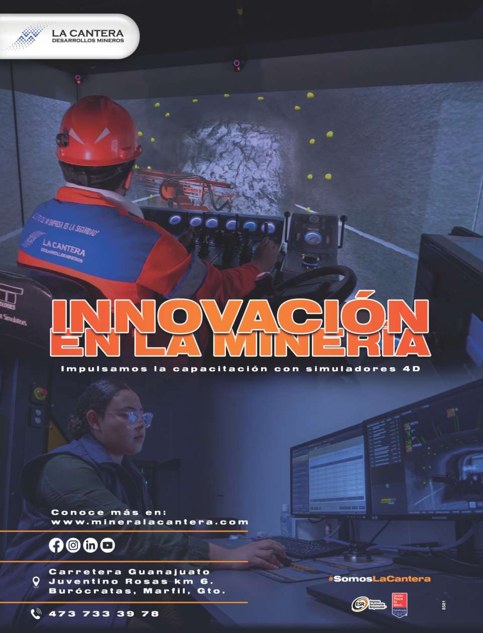 Innovation in Mining. We promote training with 4D simulators.