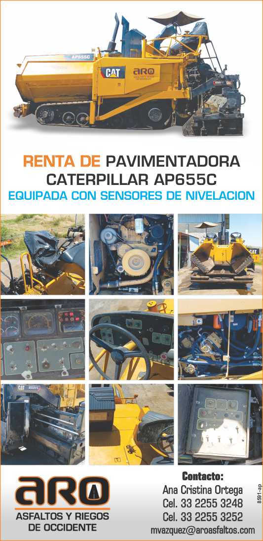 Renta de Pavimentadora CAT AP655C, Equipada con Sensores de Nivelacion. Renta de Pavimentadora CAT AP655C, Equipada con Sensores de Nivelacion.