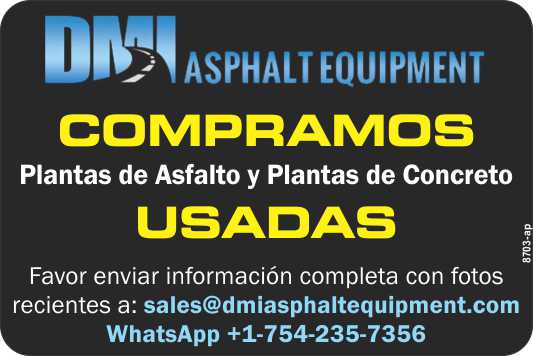 Compramos Plantas de Asfalto y Plantas de Concreto Usadas Compramos Plantas de Asfalto y Plantas de Concreto Usadas