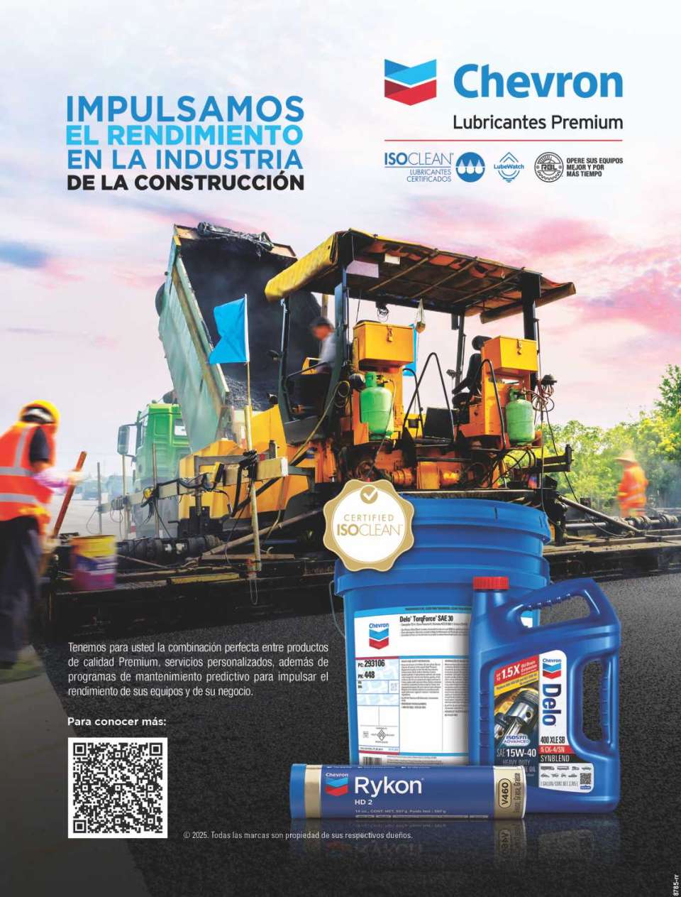 Impulsamos el rendimiento en la Industria de la Construccion. Lubricantes Premium. Certificados ISOCLEAN Impulsamos el rendimiento en la Industria de la Construccion. Lubricantes Premium. Certificados ISOCLEAN