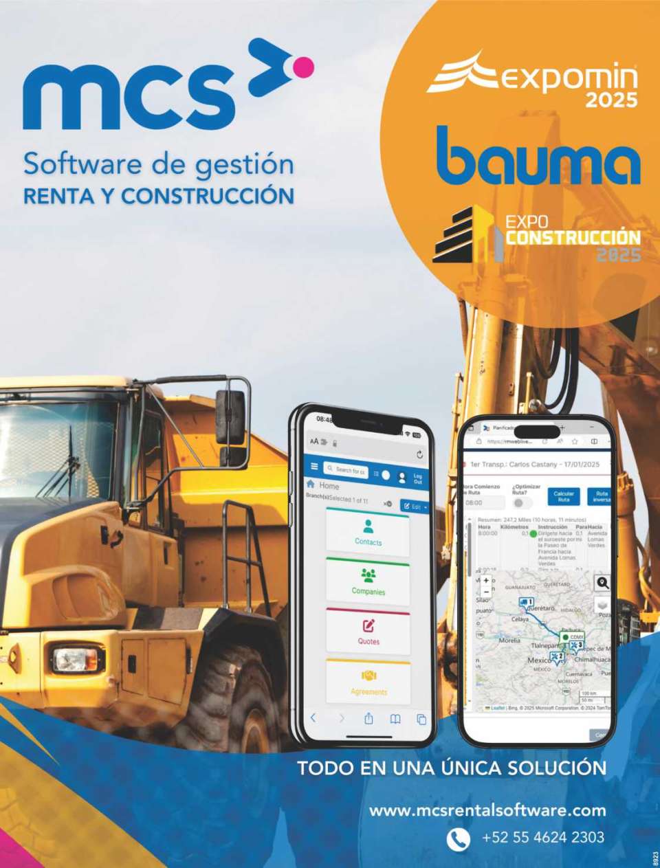 El software mas completo del sector para control en la renta de maquinaria para construccion y mineria.