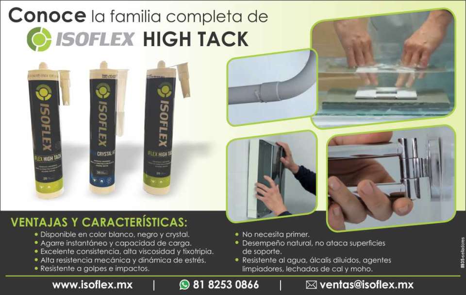 Selladores Isoflex, Disponible en color blanco, negro y cristal, agarre instantaneo y capacidad de carga, excelente consistencia, resistente a golpes, no necesita primer, resistente al agua Selladores Isoflex, Disponible en color blanco, negro y cristal, agarre instantaneo y capacidad de carga, excelente consistencia, resistente a golpes, no necesita primer, resistente al agua