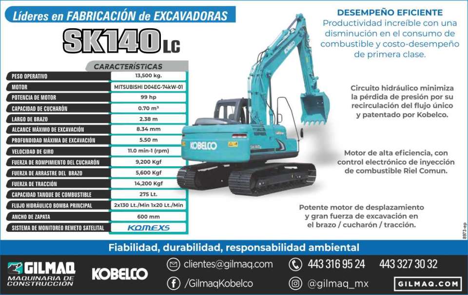 SK140LC Efficient performance, incredible productivity with reduced fuel consumption and first-class cost-effectiveness. Hydraulic circuit minimizes pressure loss.