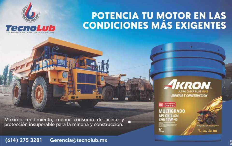 Potencia tu motor en las condiciones mas exigentes. Akron Ultra Clear Mine, Multigrado. Maximo rendimiento, menor consumo de aceite y proteccion insuperable, para la mineria y construccion. Potencia tu motor en las condiciones mas exigentes. Akron Ultra Clear Mine, Multigrado. Maximo rendimiento, menor consumo de aceite y proteccion insuperable, para la mineria y construccion.